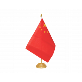 Bandiera Da Tavolo Cina - 15x10 Cm, Asta Con Punta Dorata, Poliestere 100D - Foto 8