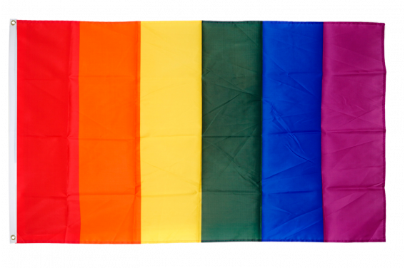 Bandiera Arcobaleno XXL 150x250 Cm – 100% Poliestere Antistrappo, Con Occhielli In Ottone