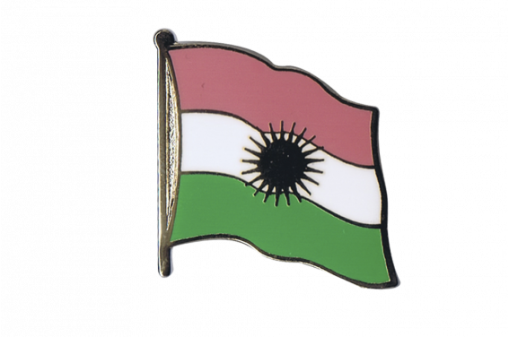 Kurdistan Bandiera Nazionale Placcato Oro Cortesia Distintivo Spilla Smaltata 