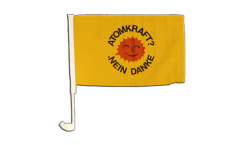 Bandiera per auto Atomkraft Nein Danke - 30 x 40 cm