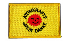 Applicazione Atomkraft Nein Danke gialla - 8 x 6 cm