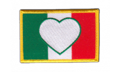 Applicazione Bandiera cuore Italia - 8 x 6 cm