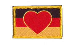 Applicazione Bandiera cuore Germania - 8 x 6 cm