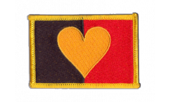 Applicazione Bandiera cuore Belgio - 8 x 6 cm