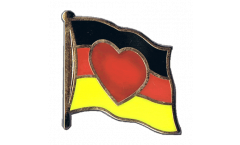Spilla Bandiera cuore Germania - 2 x 2 cm