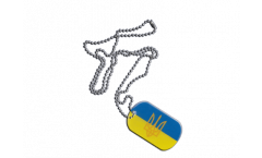 Dog Tag Ucraina con stemmi - 3 x 5 cm