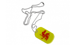 Dog Tag Belgio Vallonia - 3 x 5 cm