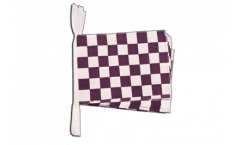 Cordata a quadri viola-bianchi - 15 x 22 cm