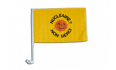Bandiera per auto Nucléaire Non Merci - 30 x 40 cm