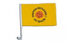 Bandiera per auto Energia Nucleare No Grazie - 30 x 40 cm