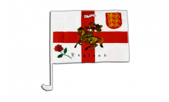 Bandiera per auto Inghilterra con cavaliere - 30 x 40 cm
