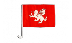 Bandiera per auto Inghilterra drago bianco - 30 x 40 cm