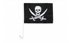 Bandiera per auto Pirata con due spade - 30 x 40 cm