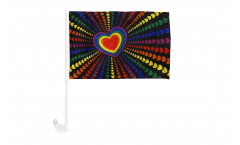 Bandiera per auto Arcobaleno Amore - 30 x 40 cm