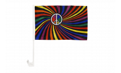 Bandiera per auto Arcobaleno Peace Swirl - 30 x 40 cm