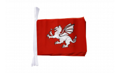 Cordata Inghilterra drago bianco - 15 x 22 cm