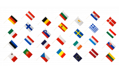 28 stati dell'Unione Europea EU set di bandiere da asta - 30 x 45 cm