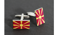 Gemelli Bandiera Macedonia del Nord - 18 x 12 mm