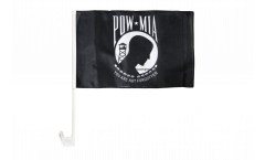 Bandiera per auto USA Pow Mia / nera, bianca - 30 x 40 cm