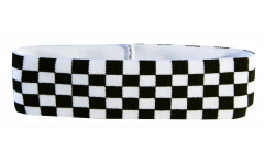 Fascia antisudore a quadri bianchi-neri - 6 x 21 cm