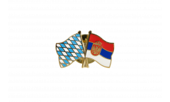 Spilla dell'amicizia Baviera - Serbia con stemmi - 22 mm