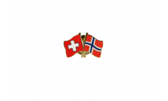 Spilla dell'amicizia Svizzera - Norvegia - 22 mm