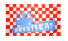 Bandiera da balcone Tifosi Croazia HRVATSKA! - 90 x 150 cm