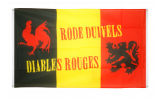 Bandiera da balcone Tifosi Belgio Diables Rouges - 90 x 150 cm