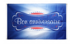 Bandiera da balcone Bon Anniversaire - 90 x 150 cm