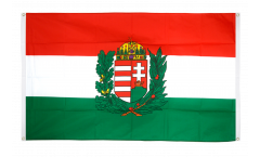 Bandiera da balcone Ungheria con stemmi - 90 x 150 cm