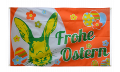 Bandiera da balcone Frohe Ostern Coniglietto di Pasqua - 90 x 150 cm
