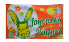 Bandiera da balcone Joyeuses Pâques - Buona Pasqua - 90 x 150 cm