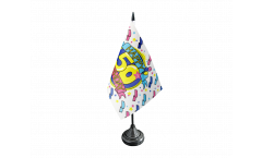 Bandiera da tavolo Happy Birthday 50 - 10 x 15 cm