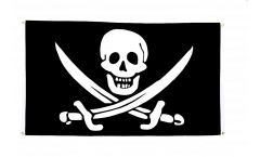 Bandiera da balcone Pirata con due spade - 90 x 150 cm