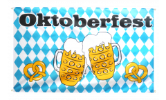 Bandiera da balcone Oktoberfest Birra con Brezel - 90 x 150 cm