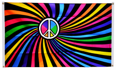 Bandiera da balcone Arcobaleno Peace Swirl - 90 x 150 cm