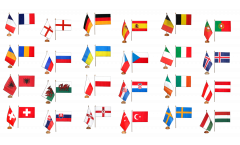 Set di Bandiere da tavolo Calcio 2016 - 15 x 22 cm