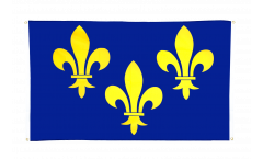 Bandiera da balcone Francia Ile de France stemma giglio - 90 x 150 cm