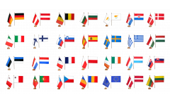 Set di Bandiere da tavolo 28 stati dell'Unione Europea EU - 15 x 22 cm