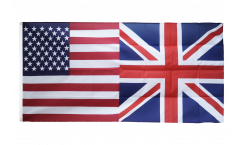 Bandiera dell'amicizia USA - Regno Unito - 90 x 180 cm