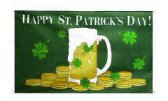 Bandiera da balcone Happy St. Patrick's Day Saint Patrick's Day Birra - 90 x 150 cm