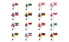 Set di Bandiere da tavolo Germania 16 regioni federali - 10 x 15 cm