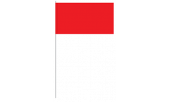 Bandiera di Carta Unicolore Rossa - 12 x 24 cm