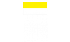 Bandiera di Carta Banda gialla-bianca - 12 x 24 cm