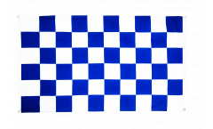 Bandiera da balcone a quadri blu-bianchi - 90 x 150 cm