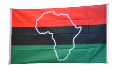 Bandiera da balcone Afroamericano UNIA con la mappa di africa - 90 x 150 cm