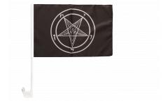 Bandiera per auto Bafometto Chiesa di Satana - 30 x 40 cm