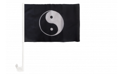 Bandiera per auto Ying Yang neri - 30 x 40 cm