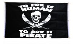 Bandiera da balcone Pirata To Err is Human, to Arr is Pirate - 90 x 150 cm
