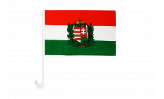 Bandiera per auto Ungheria con stemma - 30 x 40 cm